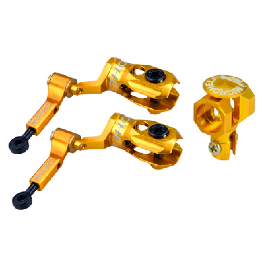 Precision CNC Aluminum DFC Main Rotor set (GOLD) - BLADE MCPXBL / BL2