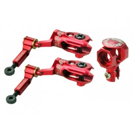 Precision CNC Aluminum DFC Main Rotor set (RED) - BLADE MCPXBL / BL2
