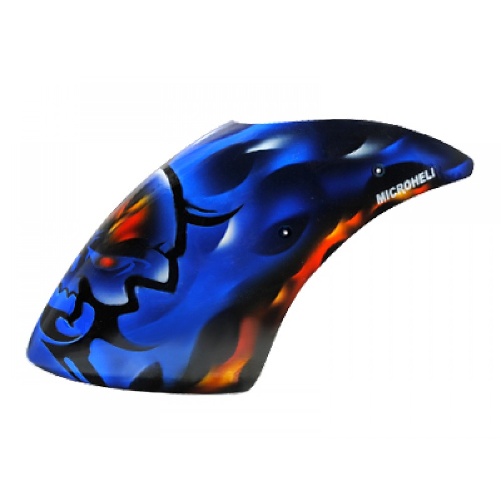 Airbrush Fiberglass Blue Skull Canopy - MCPXBL