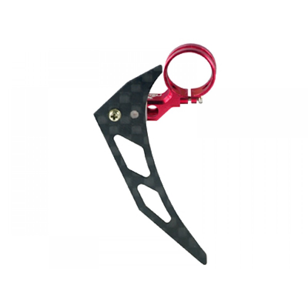 Tail Motor Mount w/ Vertical Fin (RED) (for 3mm Tail Boom series)