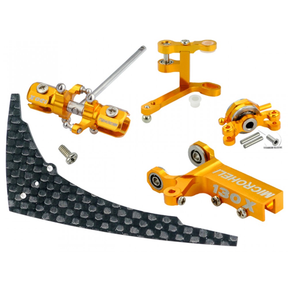 CNC Blade 130 X Tail Power package (GOLD) - BLADE 130X