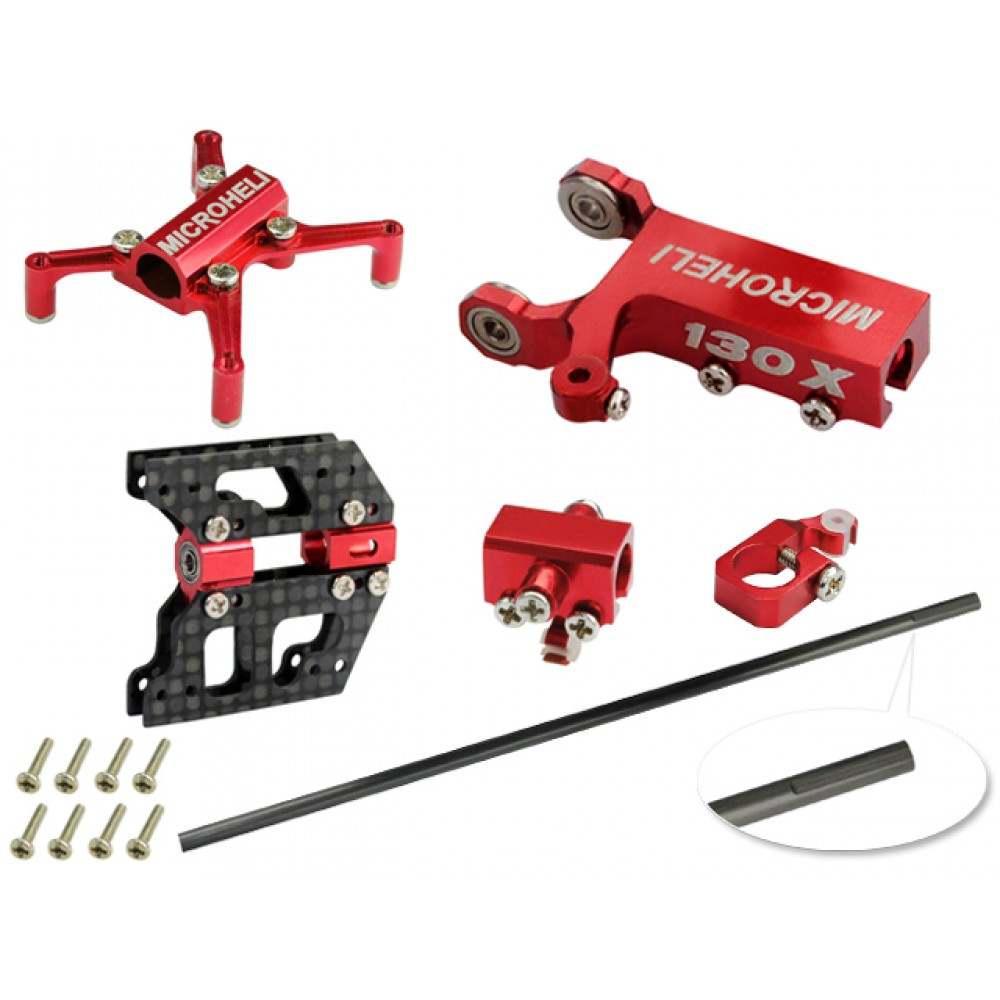 Tail Boom Round 4mm combo (RED) (for MH Frame series)