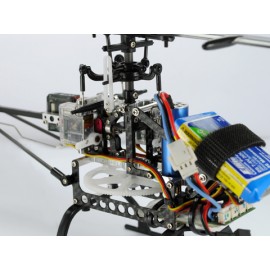 Aluminum/Carbon Fiber Frame (Rotary Servo Mount) (RED) - BLADE 130X