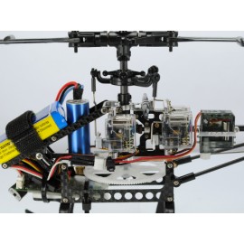 Aluminum/Carbon Fiber Frame (Rotary Servo Mount) (RED) - BLADE 130X