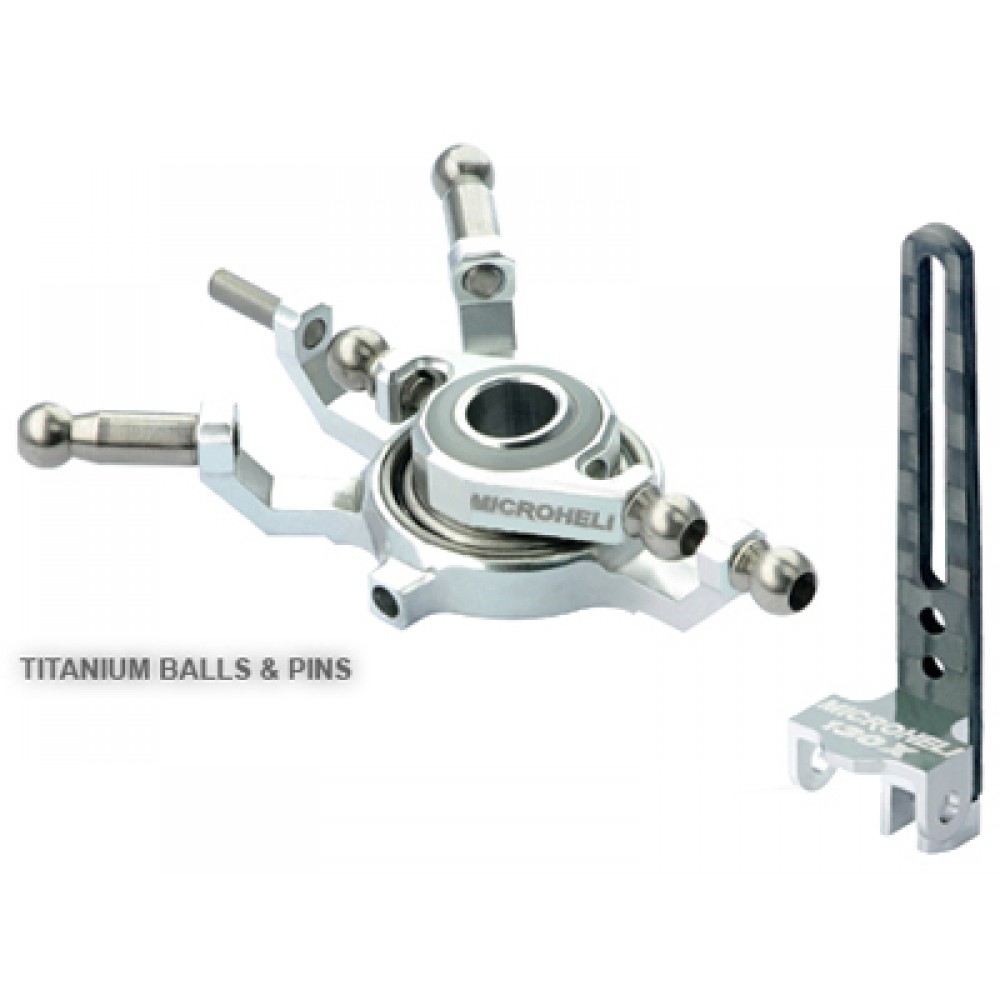 Titanium X Swashplate w/ Anti-Rotation Guide combo - BLADE 130X