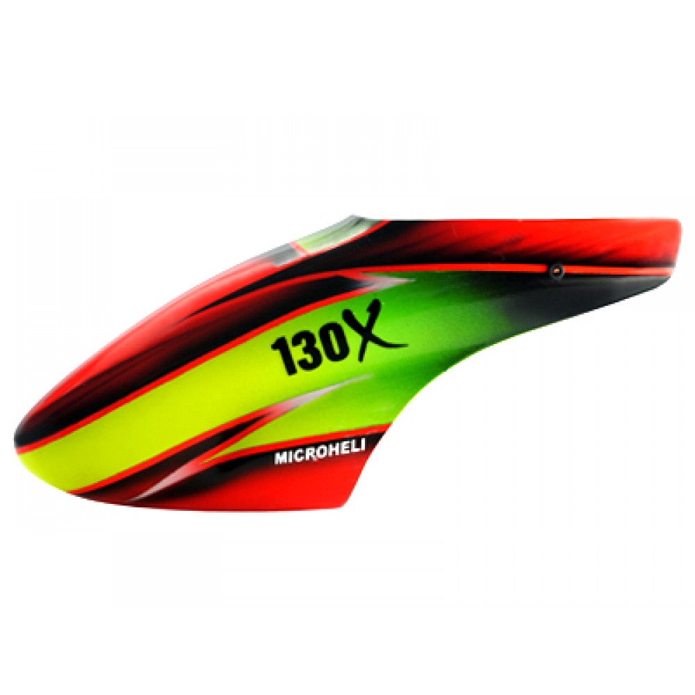 Airbrush Fiberglass Red Devil Canopy - BLADE 130X