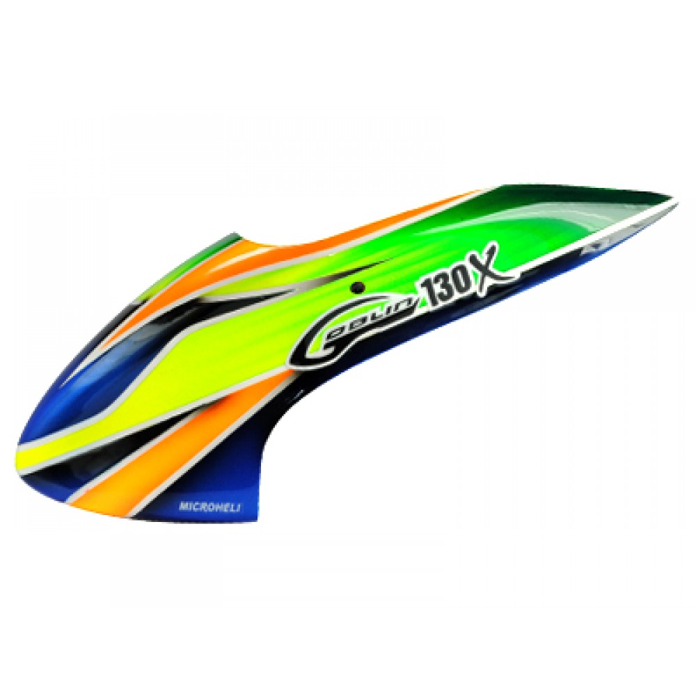 Airbrush Fiberglass Green Poison Goblin Canopy - BLADE 130X