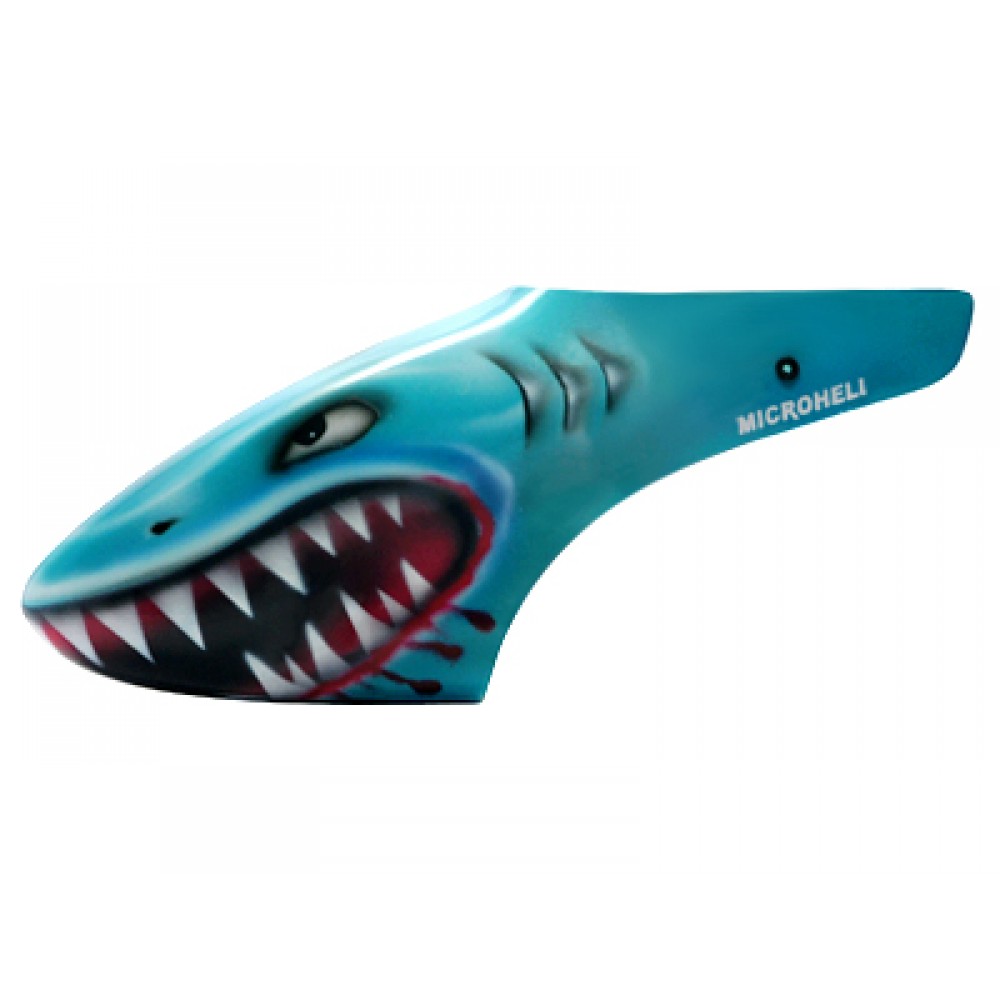 Airbrush Fiberglass Shark Canopy - BLADE 130X