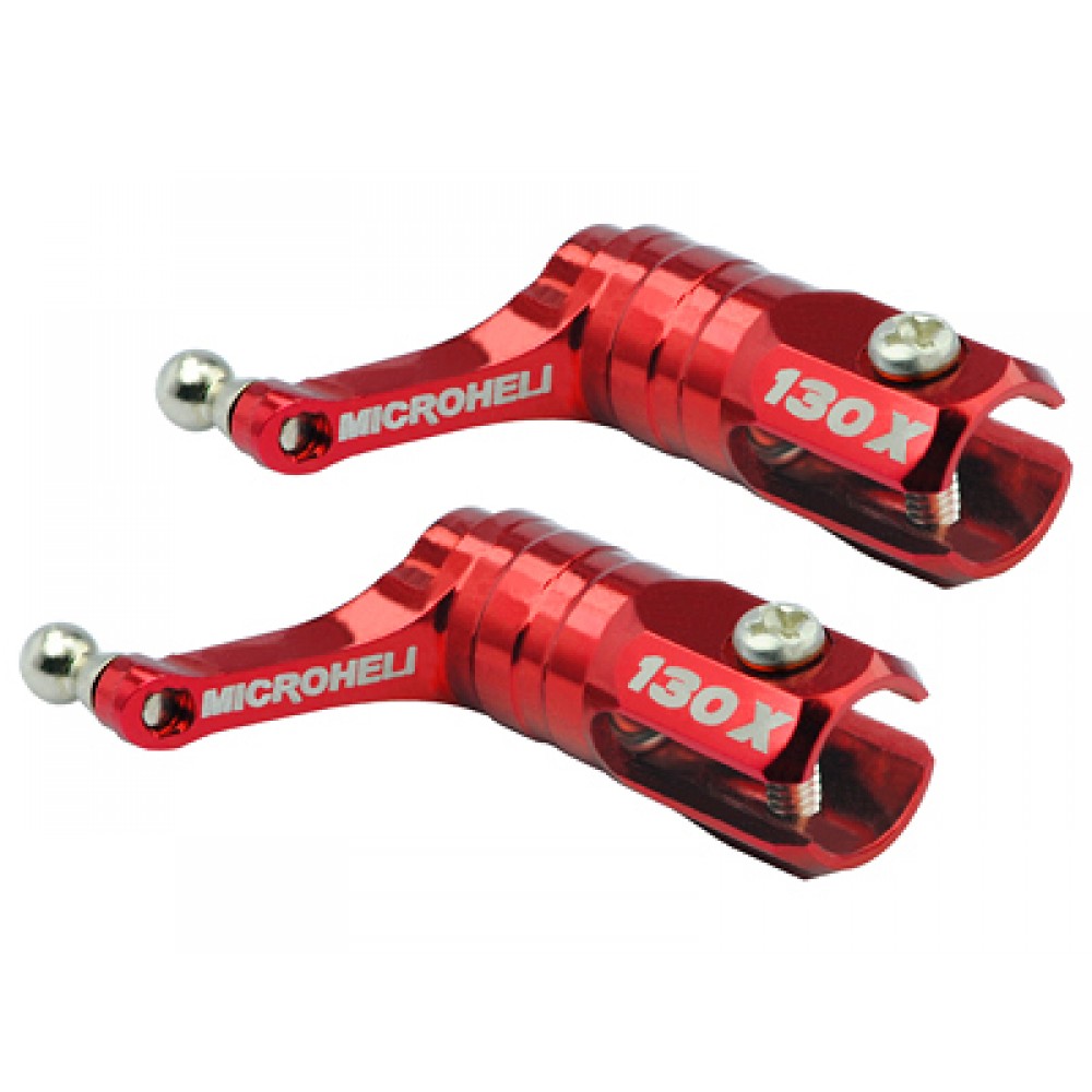 Main Blade Grip w/ Thrust Bearing/Titanium Ball (RED) - BLADE 130X