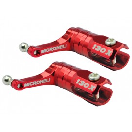 Main Blade Grip w/ Thrust Bearing/Titanium Ball (RED) - BLADE 130X