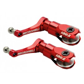 Main Blade Grip w/ Triple Bearing/Titanium Ball (RED) - BLADE 130X