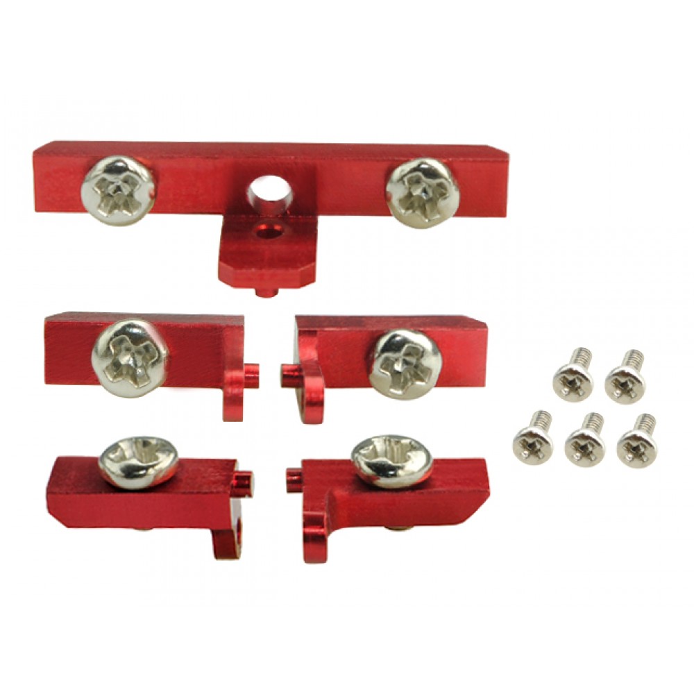 Aluminum Rotary Servo Mount set (RED) (for MH-DS001/R/RS)