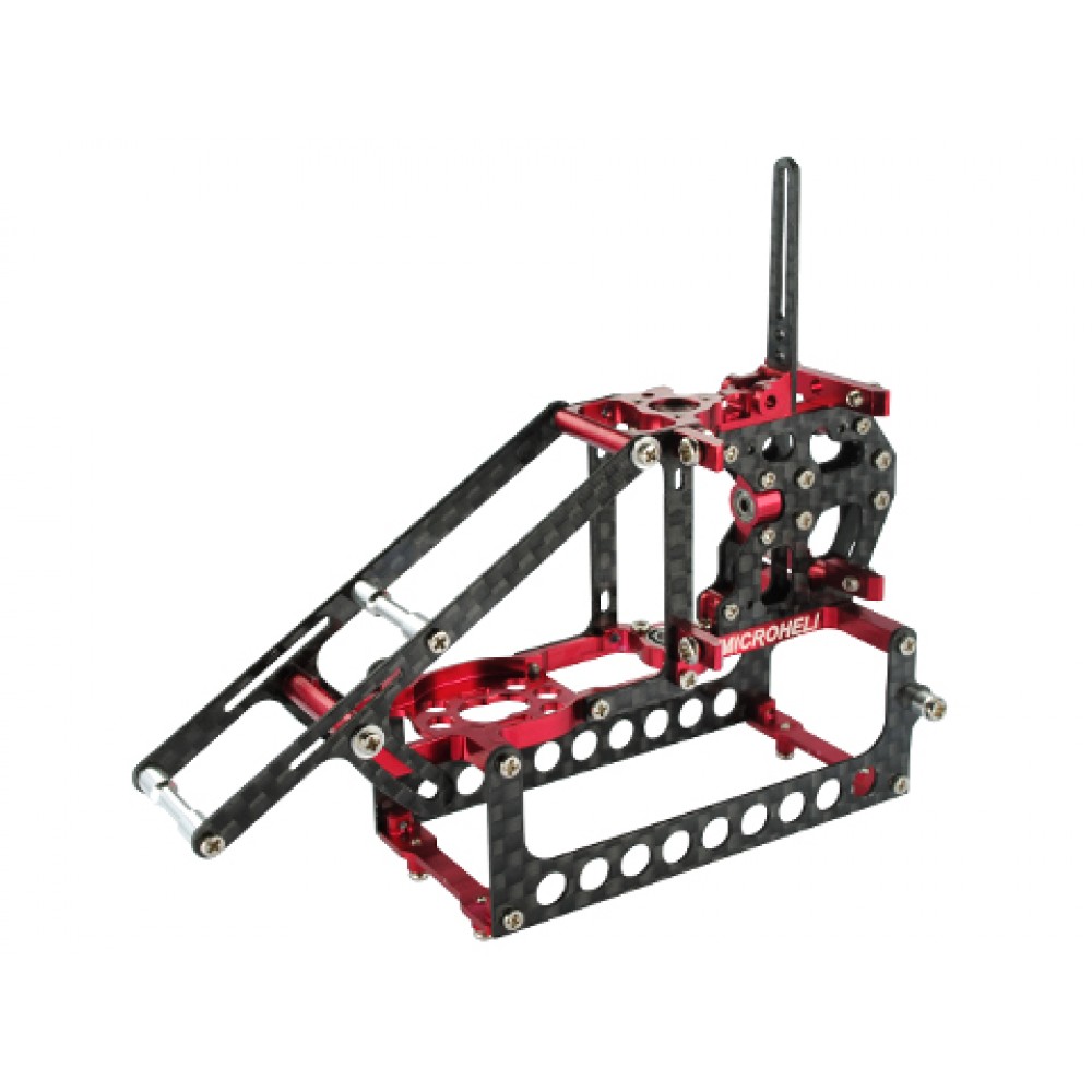 Aluminum/Carbon Fiber X Frame (Rotary Servo Mount) (RED) - BLADE130X