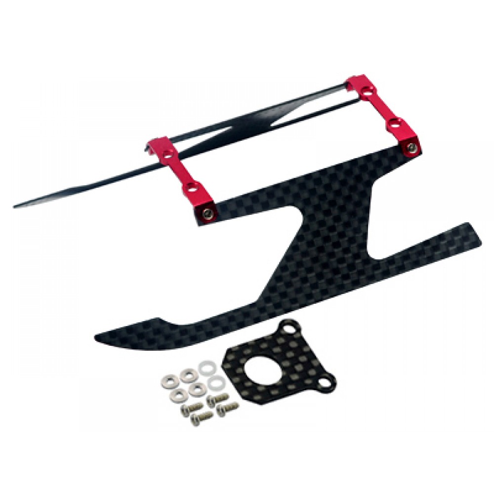 Aluminum/Carbon Fiber Landing Gear "I" Style (RED) - BLADE 130X