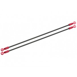 1.5mm Carbon Tail Boom Support set (RED) - BLADE 130X