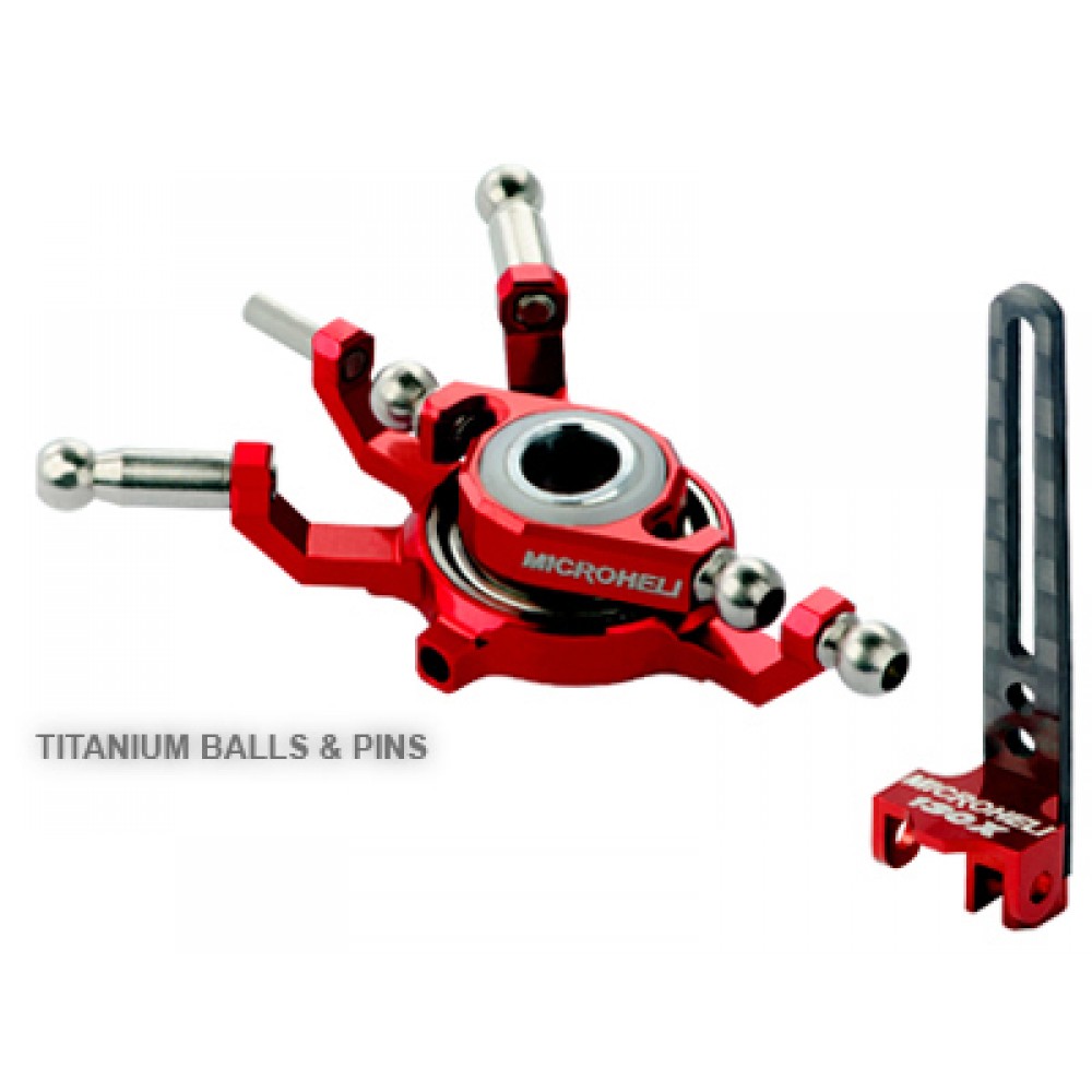 Titanium X Swashplate w/ Anti-Rotation Guide combo (R) - BLADE 130X