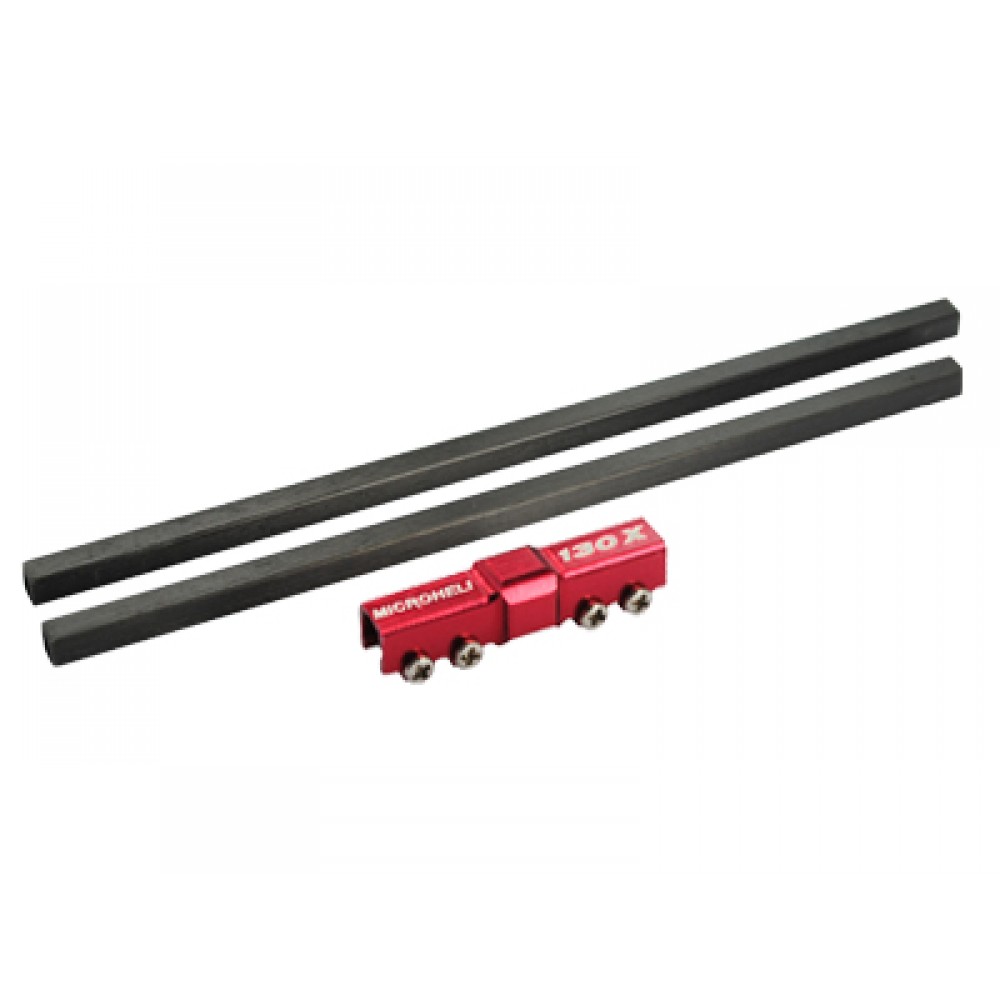 Aluminum 3rd Bearing Tail Drive Shaft Support (RED) (for MH Tail Boom combo)