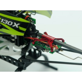 Aluminum Tail Servo Mount (RED) - BLADE 130X