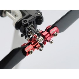 Double Bearing Weighted Tail Blade Grip set (RED) - BLADE 130X