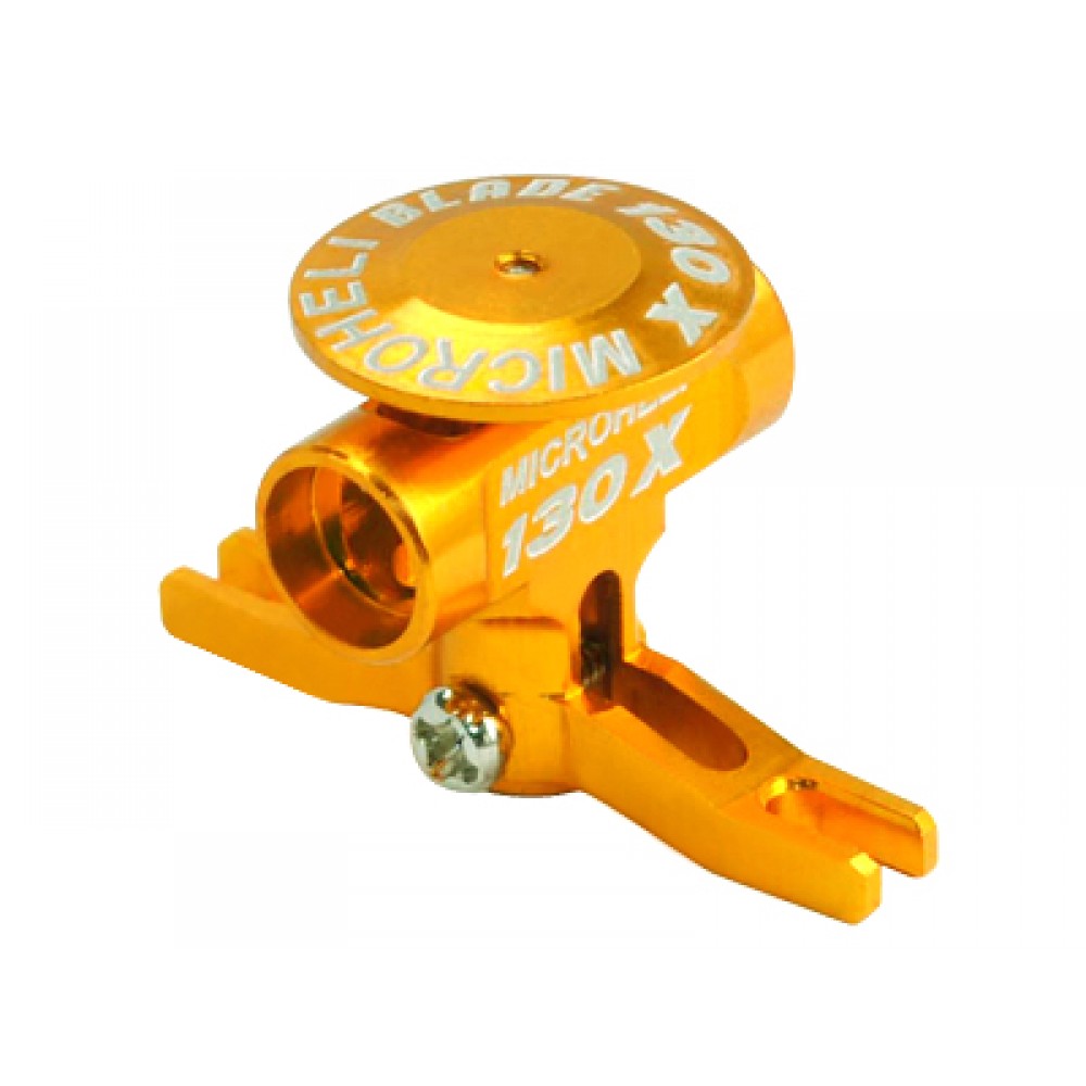 Precision CNC Aluminum Main Rotor Hub w/ Button (GOLD) - BLADE 130X