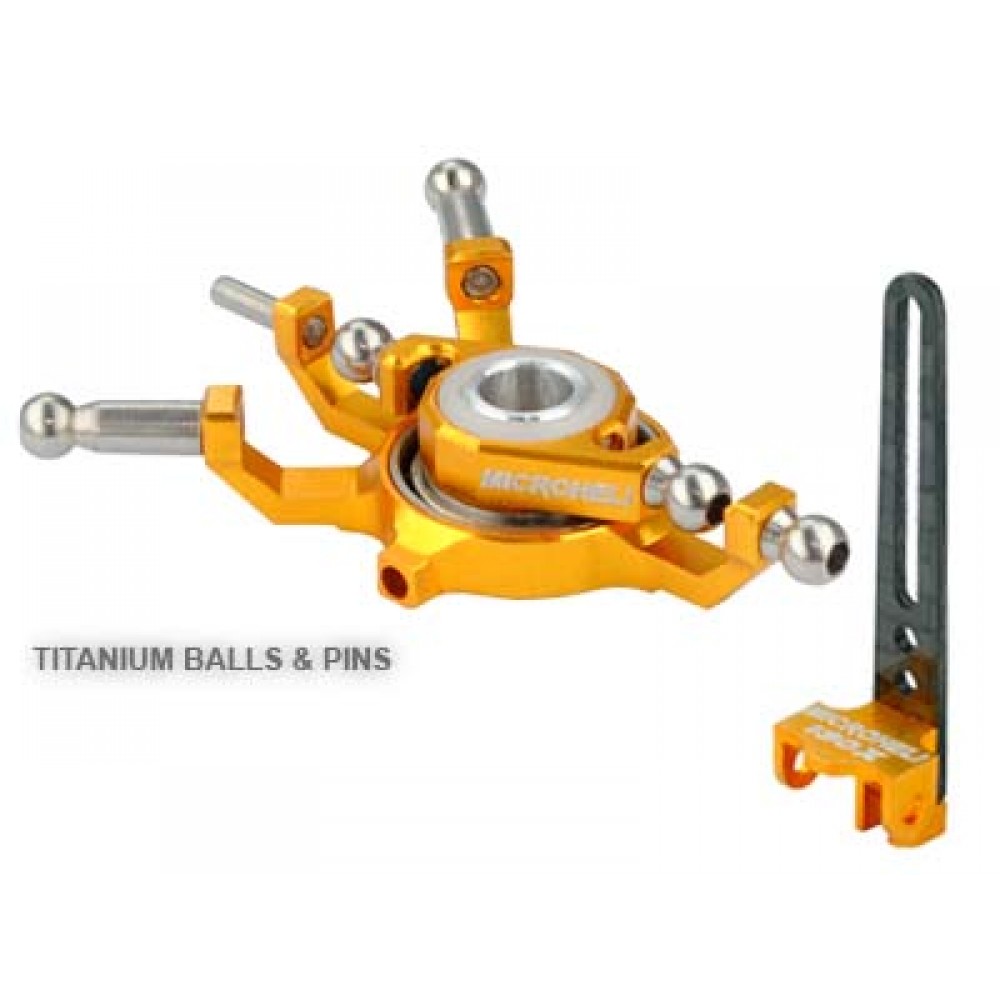 Titanium X Swashplate w/ Anti-Rotation Guide combo (G) - BLADE 130X