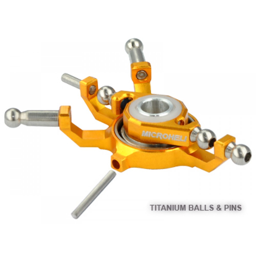 Precision CNC Titanium X Swashplate (GOLD) - BLADE 130X