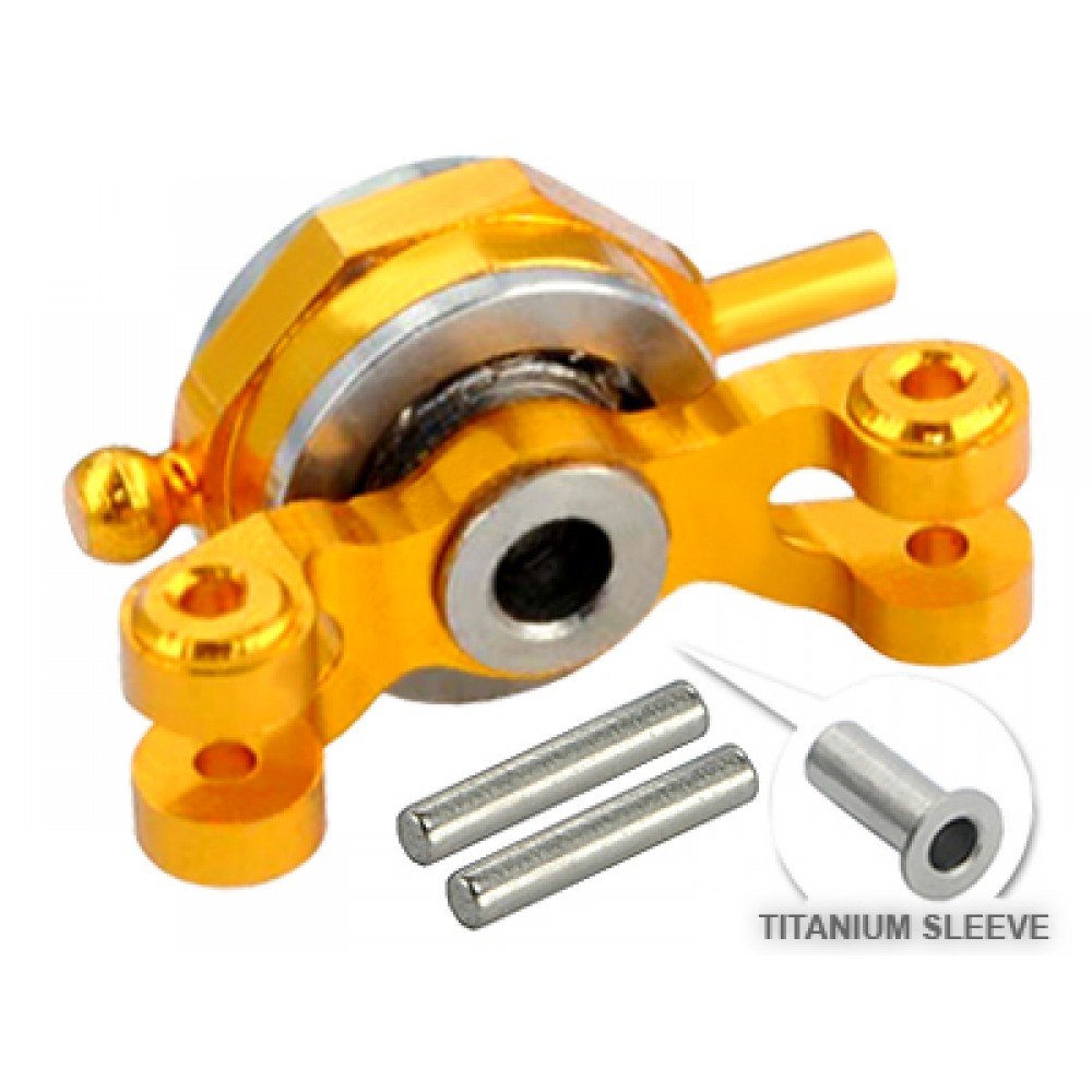 Double Bearing Titanium Tail Pitch Slider (GOLD) - BLADE 130X