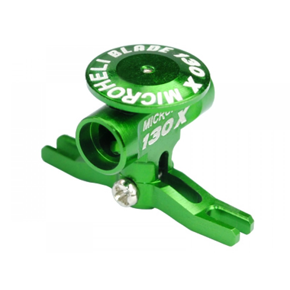 Precision CNC Aluminum Main Rotor Hub w/ Button (GREEN) - BLADE 130X