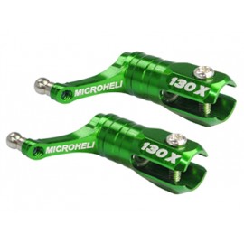 Main Blade Grip w/ Thrust Bearing/Steel Ball (GREEN) - BLADE 130X
