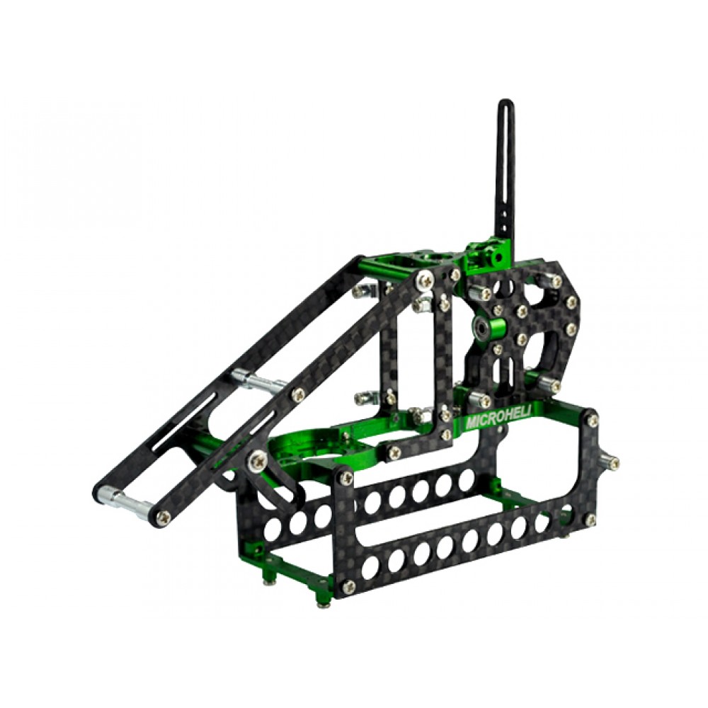 Aluminum/Carbon Fiber X Frame (GREEN) - BLADE 130X