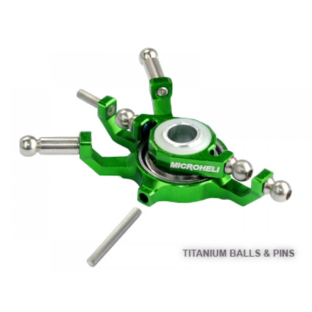 Precision CNC Titanium X Swashplate (GREEN) - BLADE 130X