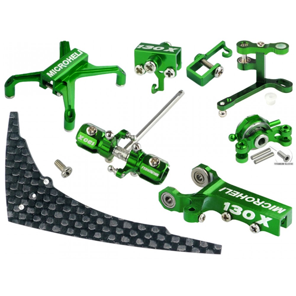 CNC Blade 130 X Tail Performance package (GREEN) - BLADE 130X