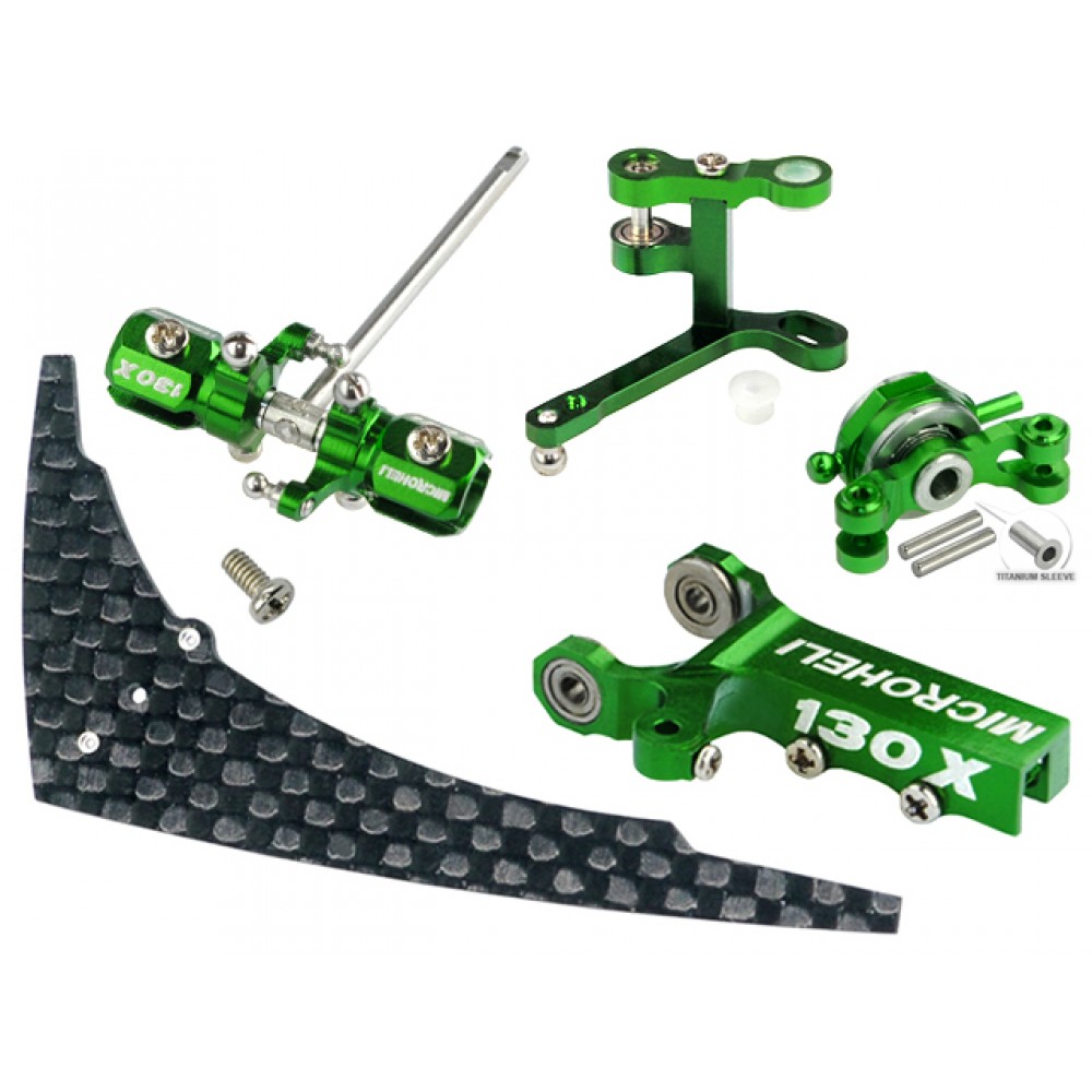 CNC Blade 130 X Tail Power package (GREEN) - BLADE 130X