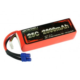 Li-Po 2800mAh 11.1V 25C w/ EC3 Male Connector Battery