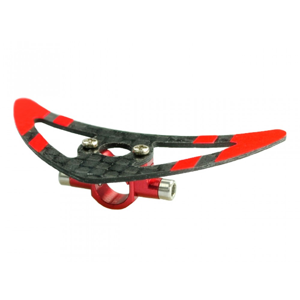 Aluminum Tail Boom Support Mount w/ Fin (RED) - BLADE 200 SRX