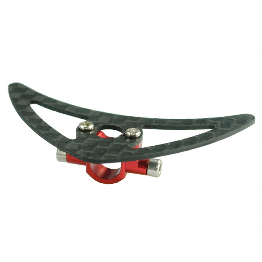 Aluminum Tail Boom Support Mount w/ Fin (RED) - BLADE 200 SRX