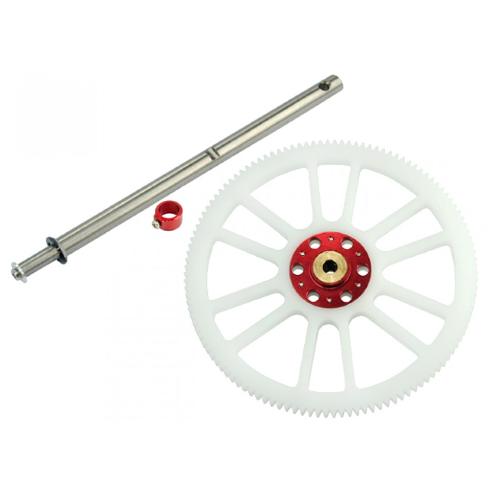 Delrin Main Gear w/ Auto-Rotation Hub set (RED) - BLADE 200 SRX/ 200 S