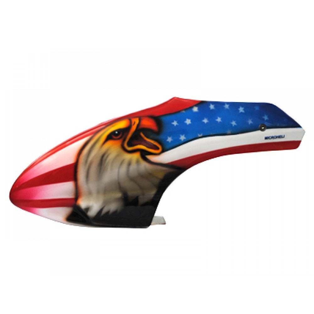 Airbrush Fiberglass American Eagle Flag Canopy - BLADE 300X