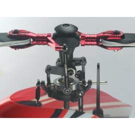 Aluminum Main Blade Grip w/ Thrust Bearing (RED) - BLADE 300X