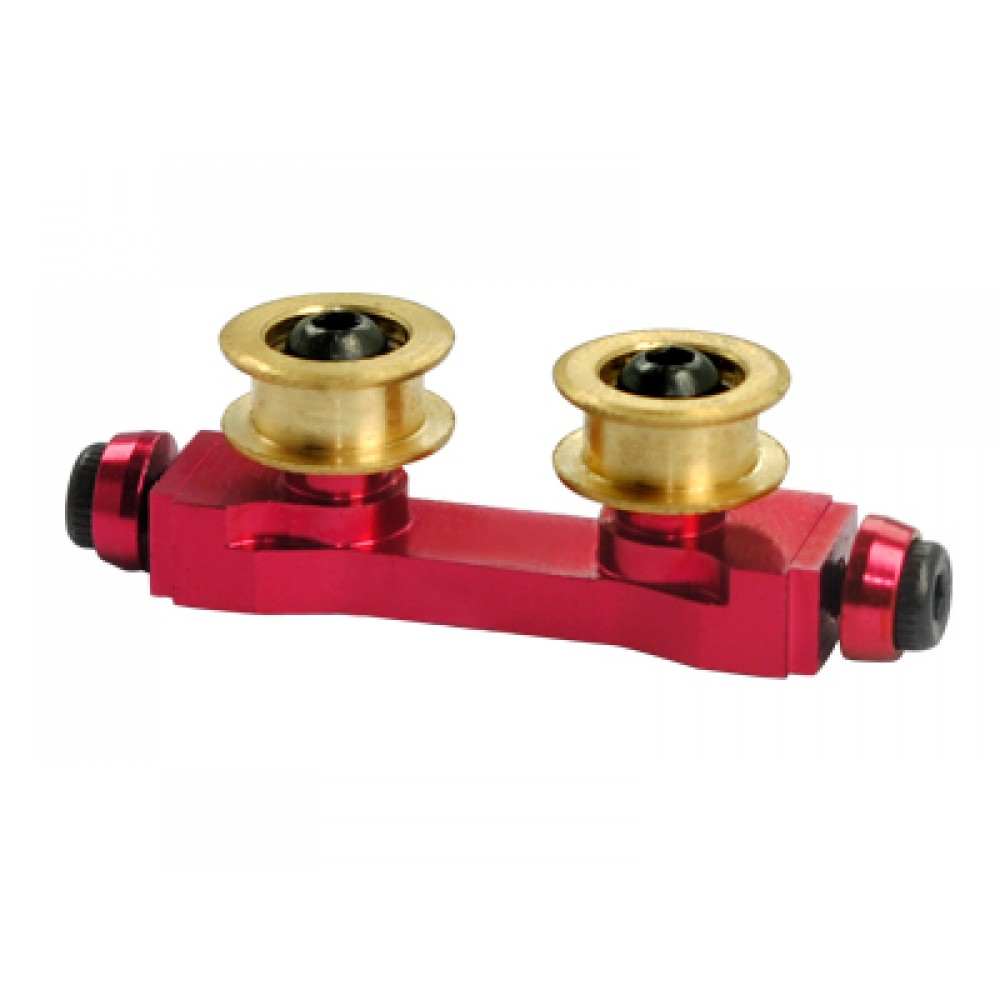 Aluminum/Brass Tail Belt Guide (RED) - BLADE 300X