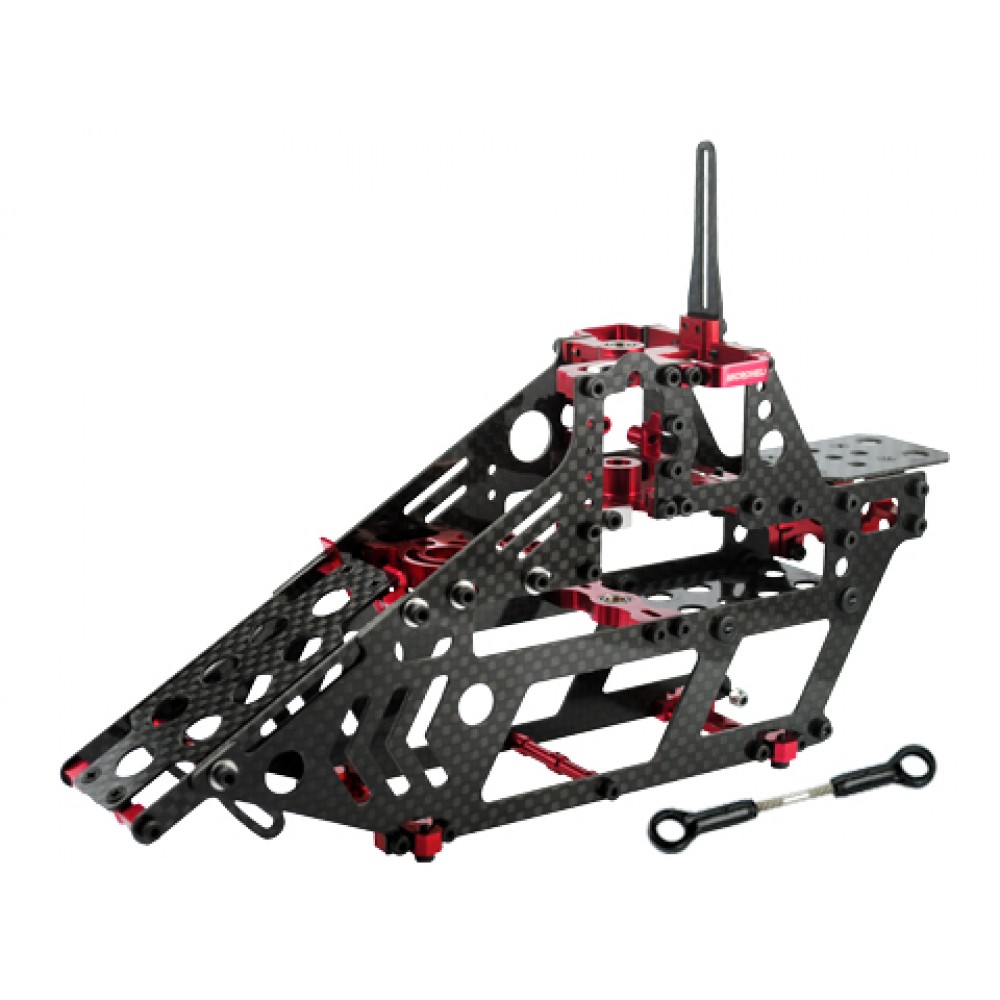 Aluminum/Carbon Fiber Main Frame (RED) - BLADE 300X