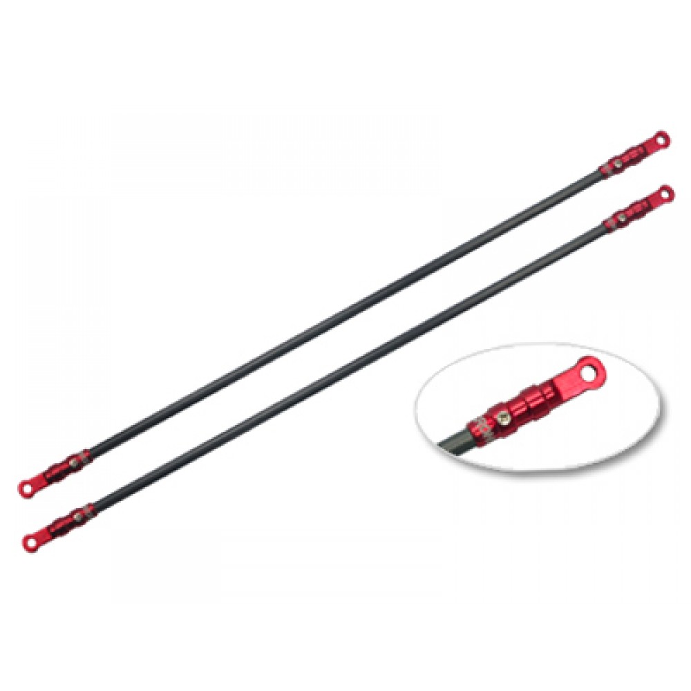 Aluminum/Carbon Tail Boom Support set (RED) - BLADE 300X