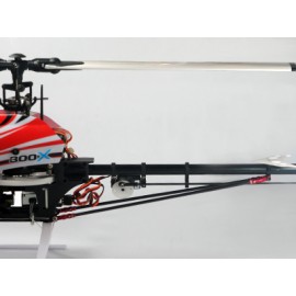 Aluminum/Carbon Tail Boom Support set (RED) - BLADE 300X