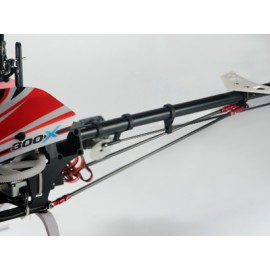 Aluminum/Carbon Tail Boom Support set (RED) - BLADE 300X
