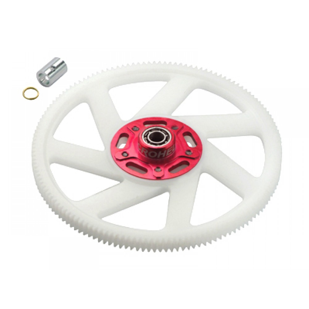 CNC Delrin Main Gear w/ Auto-Rotation Hub set (RED) - BLADE 300X