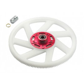 CNC Delrin Main Gear w/ Auto-Rotation Hub set (RED) - BLADE 300X