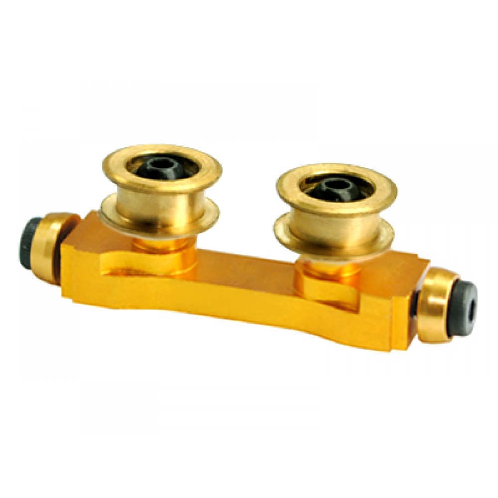 Aluminum/Brass Tail Belt Guide (GOLD) - BLADE 300X