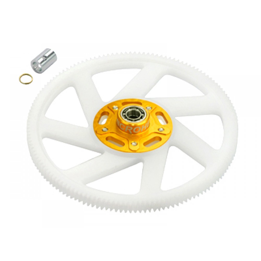 CNC Delrin Main Gear w/ Auto-Rotation Hub set (GOLD) - BLADE 300X