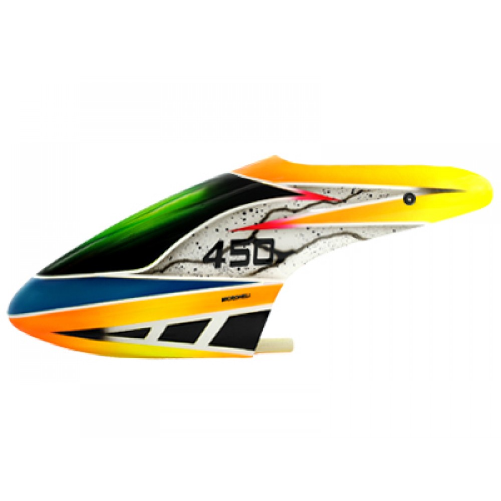 Airbrush Fiberglass Anvil Lightning Canopy - BLADE 450X/3D