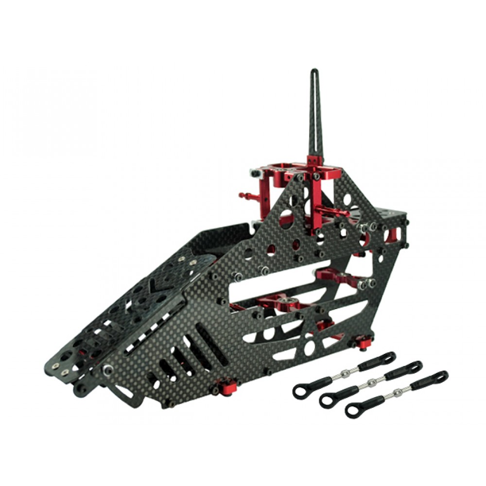 Aluminum/Carbon Fiber Main Frame (RED) - BLADE 450X